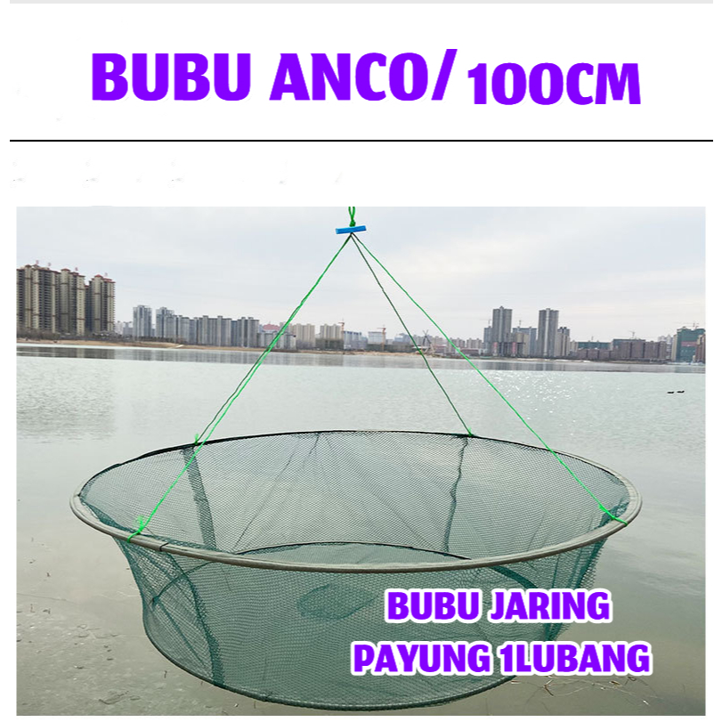 Perangkap Bubu Anco Tangkul Jaring Lipat Bulat Alat Pancing Jala Penangkap Ikan