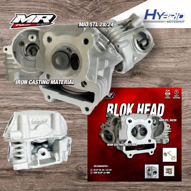 CYLINDER BLOK HEAD MIO OLD SPORTY NOUVO 5TL MR PULLEY KLEP (28/24) (30/25)