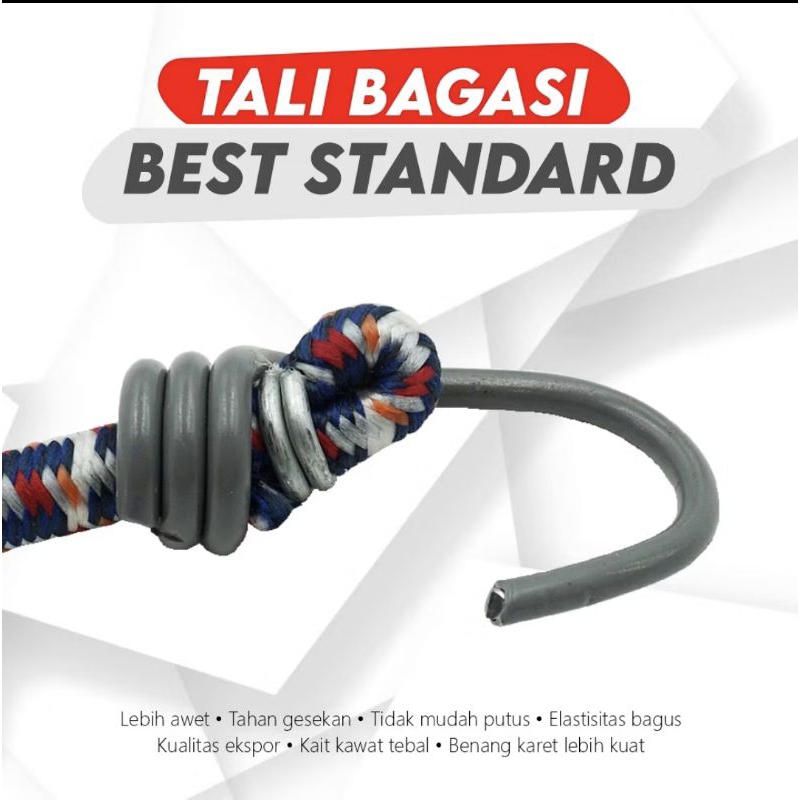 TALI BAGASI MOTOR 2 METER MOTIF RANDOM TALI KARET JUMBO