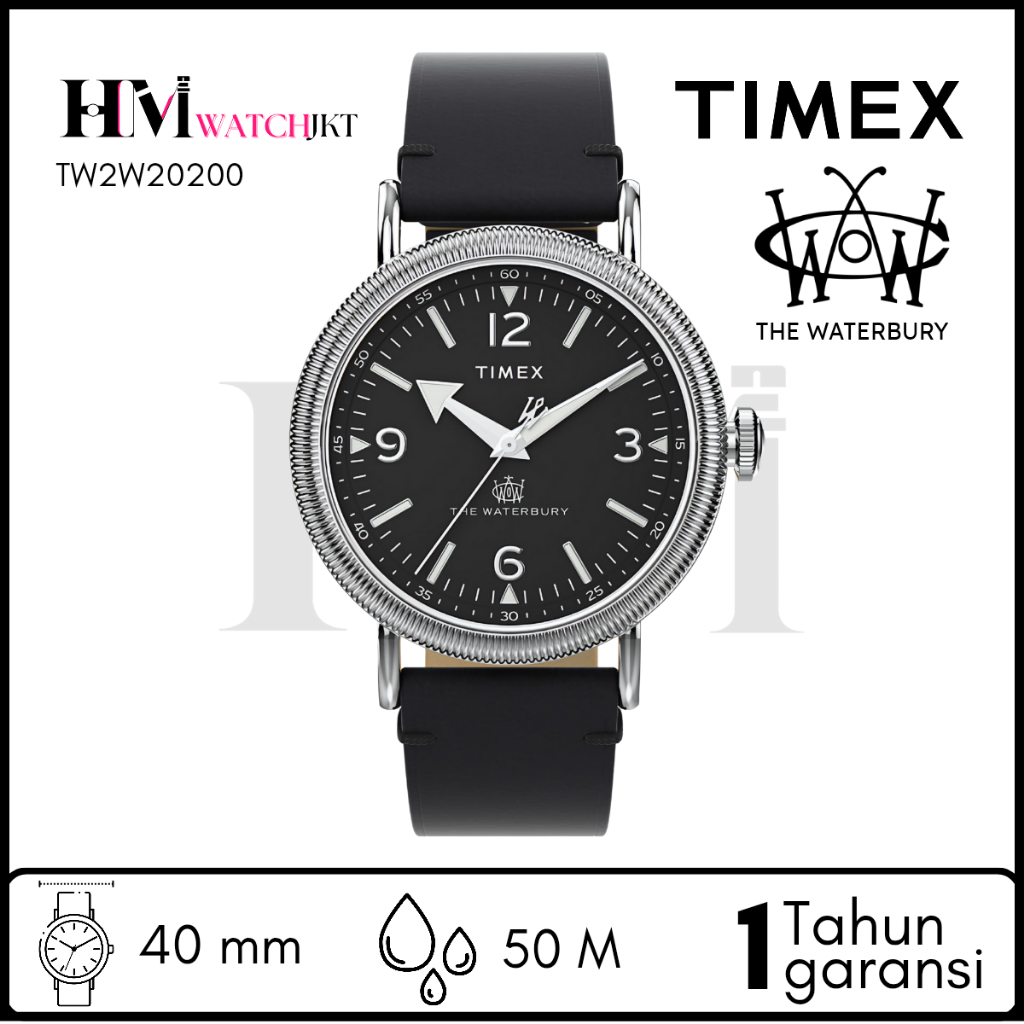 TIMEX TW2W20200 Waterbury Jam Tangan Pria Original Analog Antiair