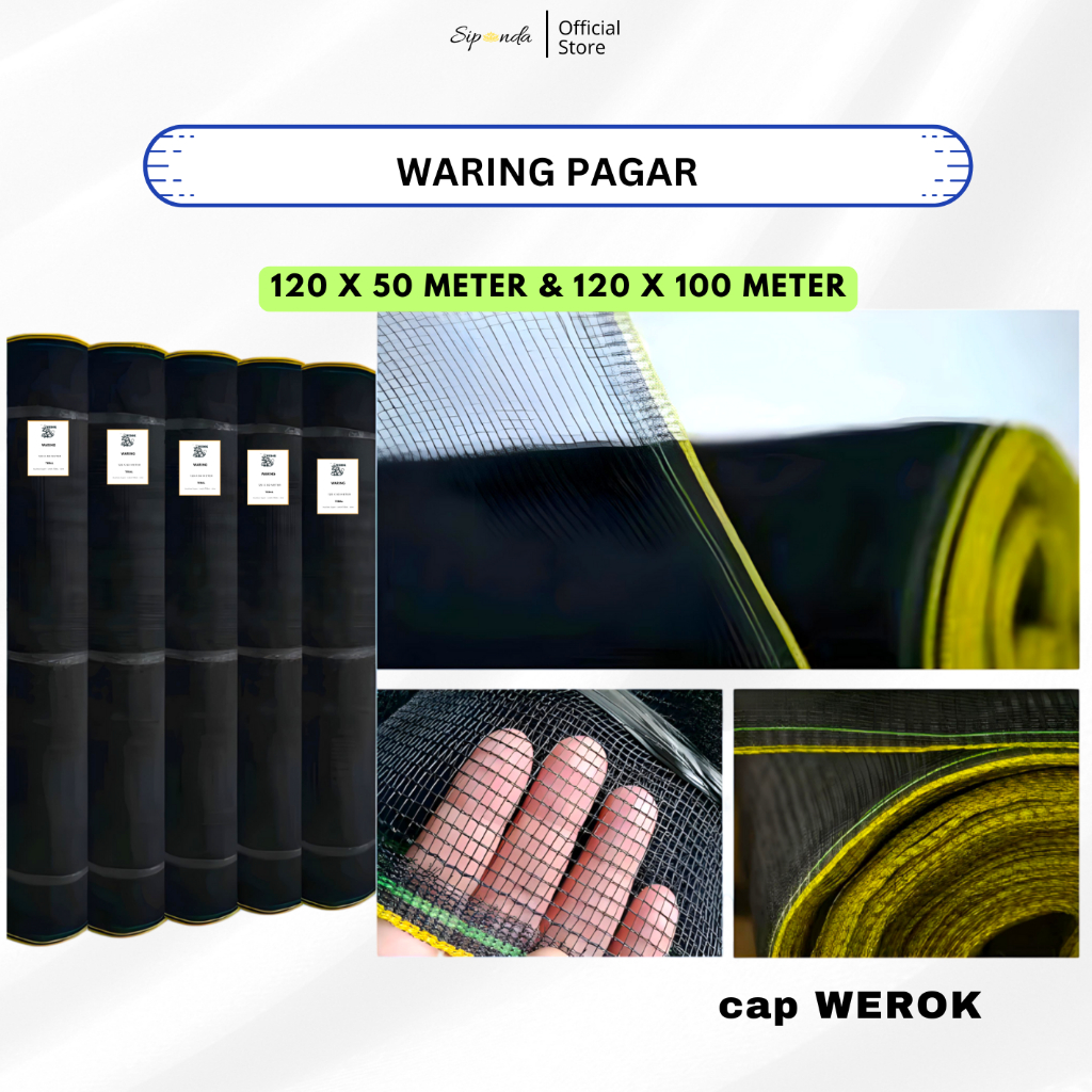 Waring TL 1 Roll - Jaring Waring/ Waring Hitam Lebar 1,2 meter Panjang 50 dan 100 meter
