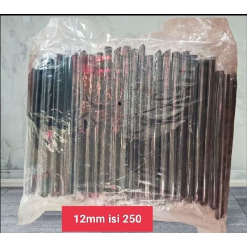[ ISI 250 ] sedotan steril boba 12mm