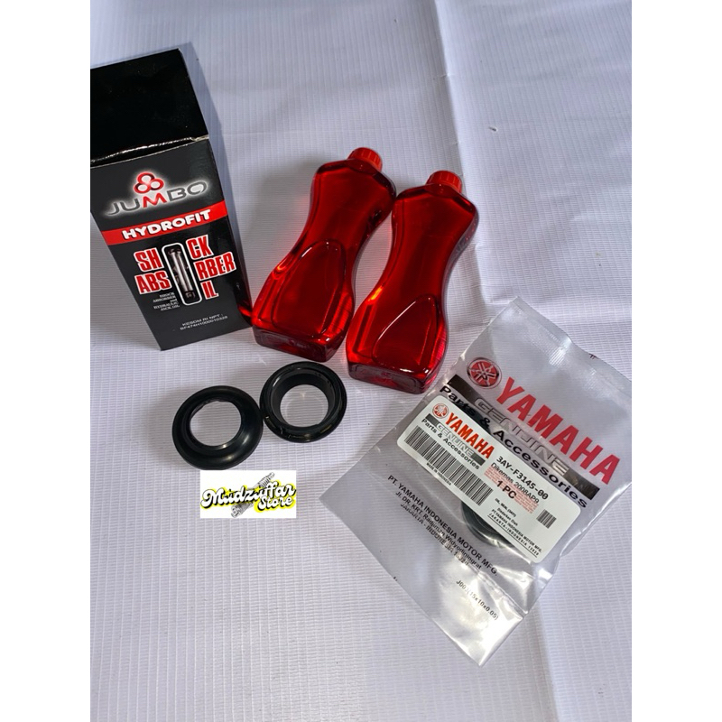 Paket Seal Shock Depan-Seal Debu-Oli Shock jumbo-mio-xride-lexi-jupiter-pnp semua bebek matic yamaha