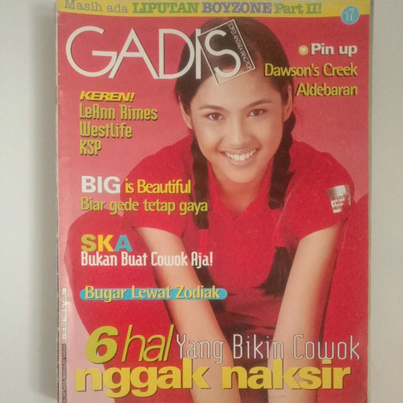 Majalah Gadis Tahun 1999 Cover Mariana Renata Dantec