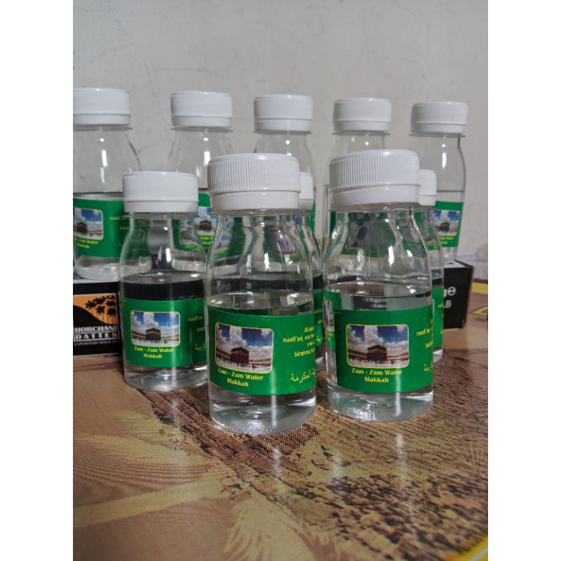 

Promo Paket Air Zam Zam original 60ml Isi 100pcs | Zam Zam Water Original