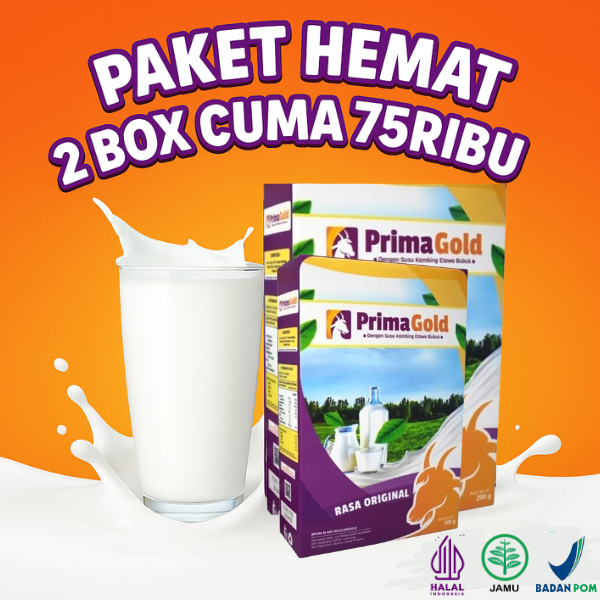 

Paket 2 Box Primagold Susu Kambing Etawa Rendah Lemak Bisa Digunakan Untuk Diet