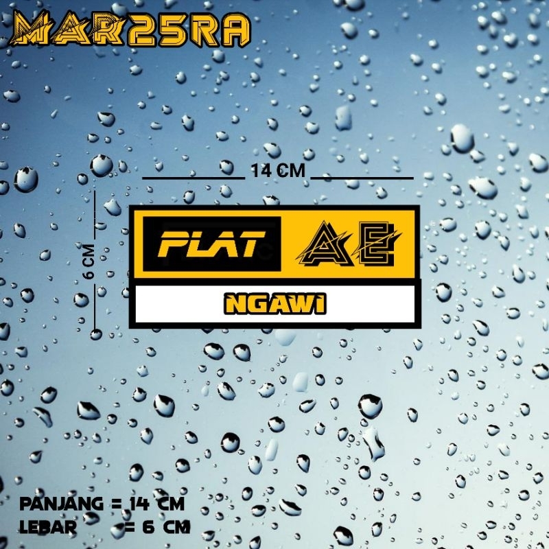 STIKER PLAT AE NGAWI | MAR25RA JTR