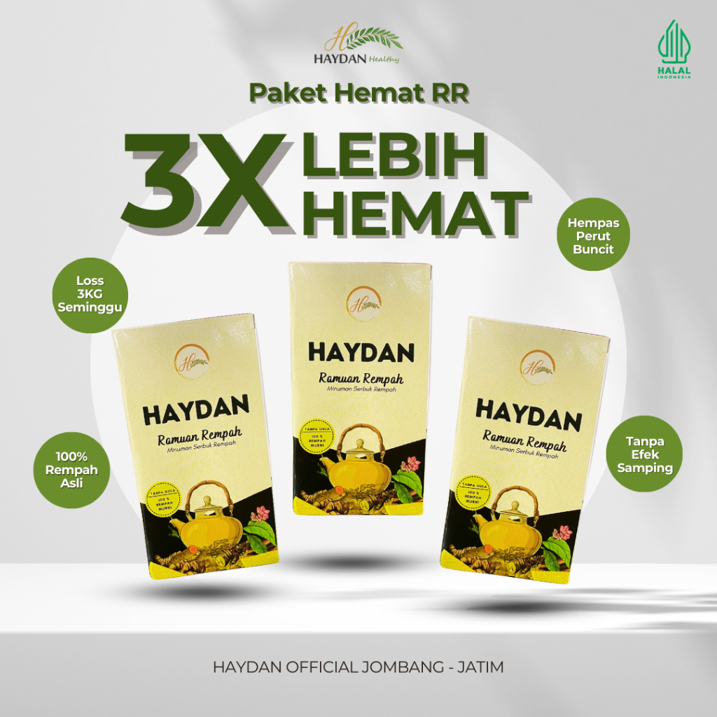 

F_daybose - Paket Hemat Haydan Teh Detox Diet Rempah JSR Isi 3 Box Original Herbal