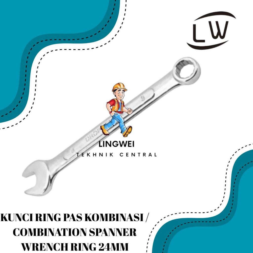KUNCI RING PAS KOMBINASI / COMBINATION SPANNER WRENCH RING 24MM