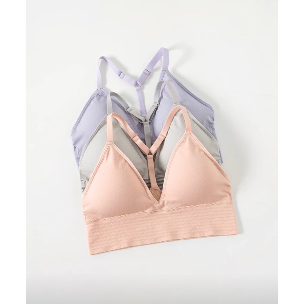 Young Curves Grey Bra Seamless Comfort Collection Young Curves Gray Sport Bra Sportbra Sportsbra cam