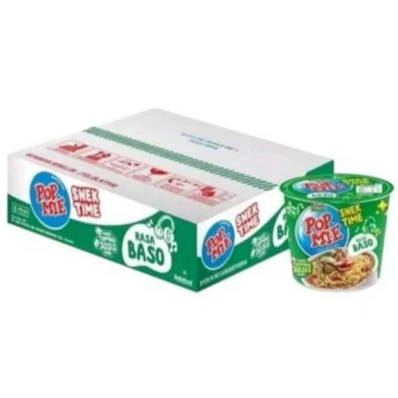 

Popmie Snek Time Rasa Baso 1 Dus isi 12 pcs Ukuran Kecil