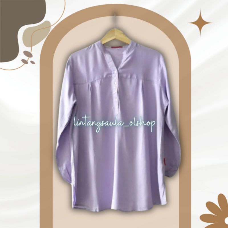 Blouse polos rayon jumbo Lilac