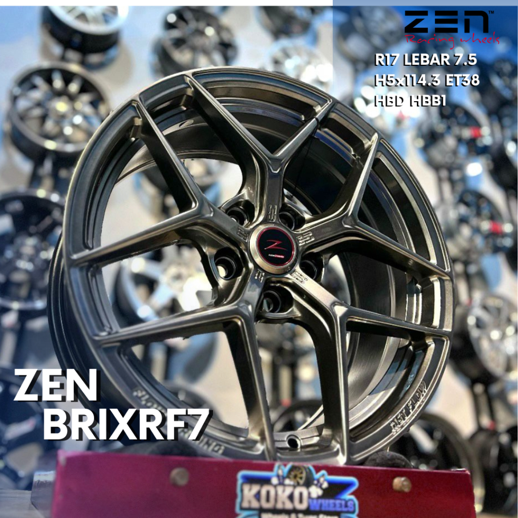 Velg mobil ZEN BRIXRF7 R17 untuk mobil innova rush terios dll