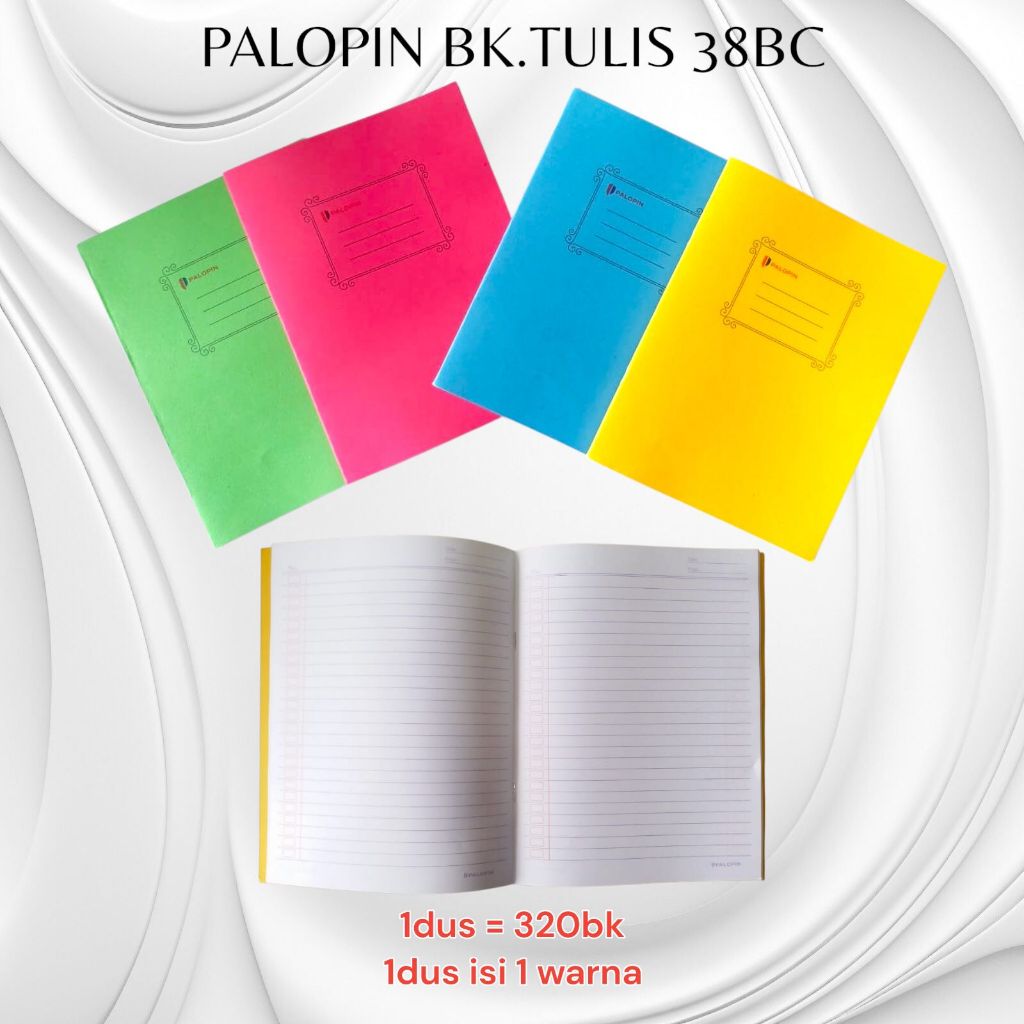 

BUKU TULIS PALOPIN 38 BC MURAH UK KWARTO