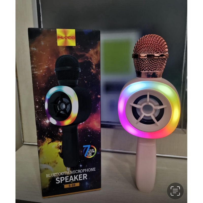 Mic Karaoke Portable Bluetooth FLECO S 10 Original Suara Mantap