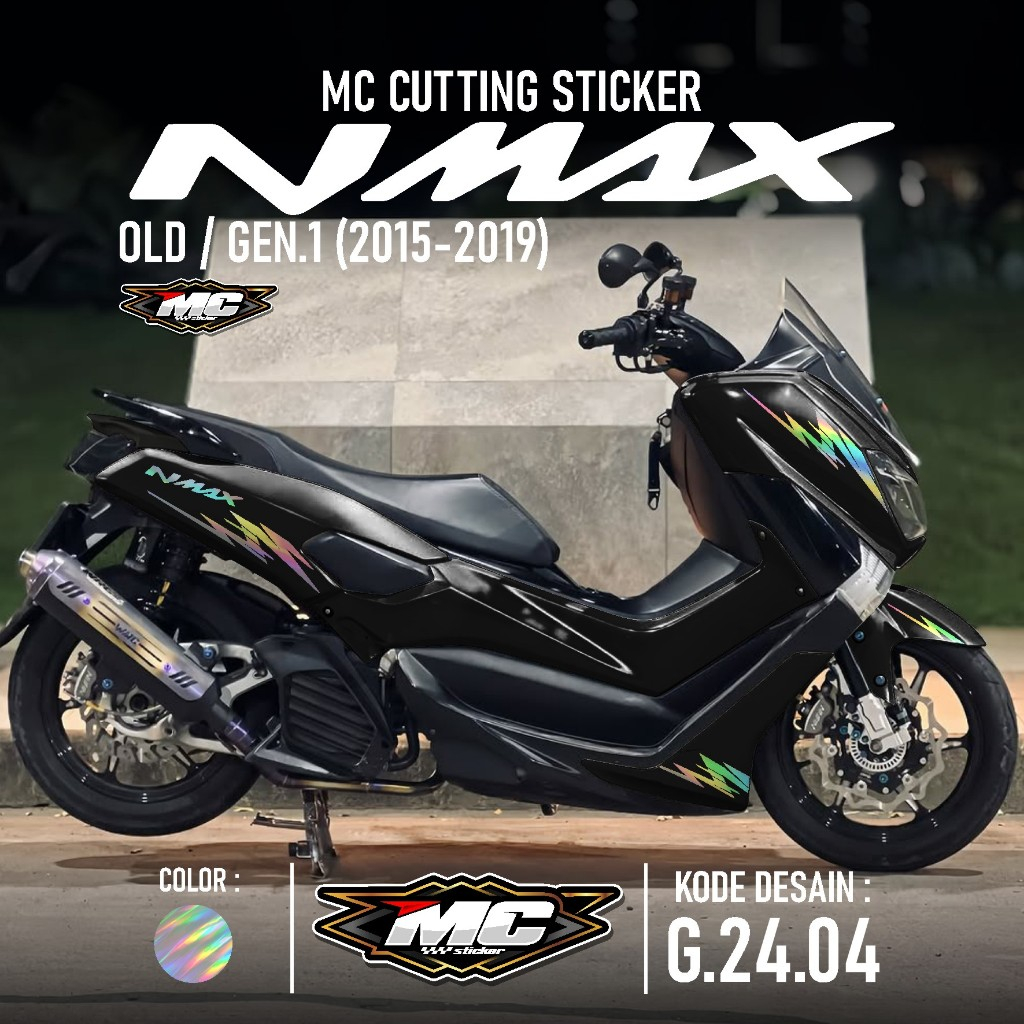 Cutting Sticker Striping NMAX OLD 2015 2016 2017 2018 2019 - Aksesoris Motor Stiker Yamaha Nmax 155 