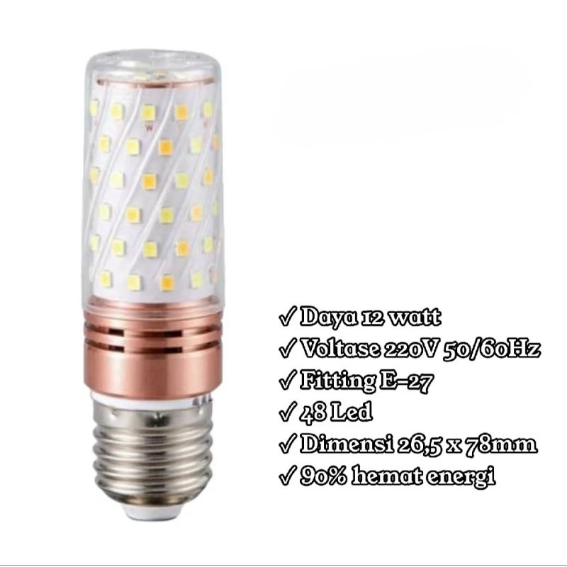 Shoporenku Lampu Led Jagung 12 Watt Warna Warni Lampu Led Dekorasi Warna Warni Lampu Led Hias Warna