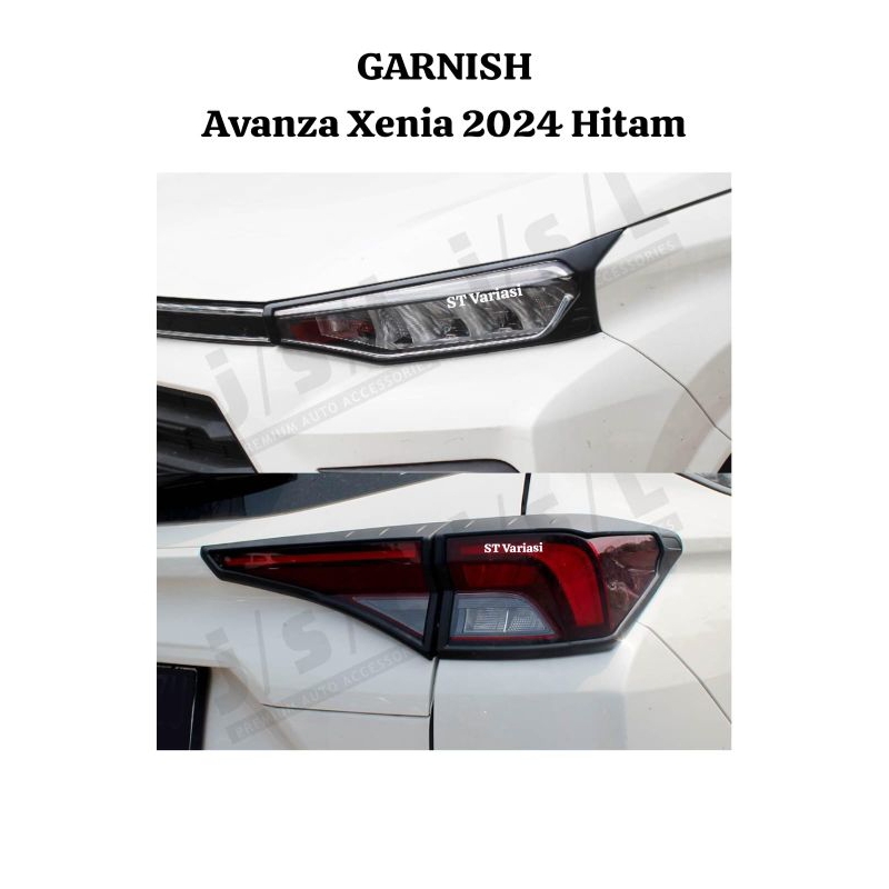 Garnish Lampu Depan Belakang Avanza Veloz Xenia 2022 2023 2024 Hitam Doff List Lampu Depan Belakang 