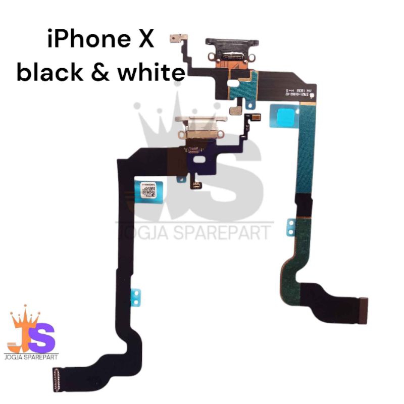 PCB fleksibel Konektor charger, papan cas iPhone X, konektor black atau white original dengan ic