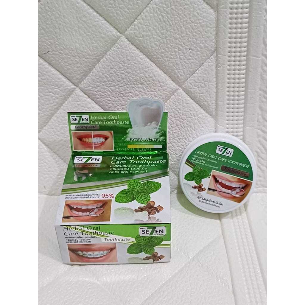 SE7EN Green Seven Herbal Oral Care Toothpaste – Pasta Gigi Herbal Konsentrat 25gr