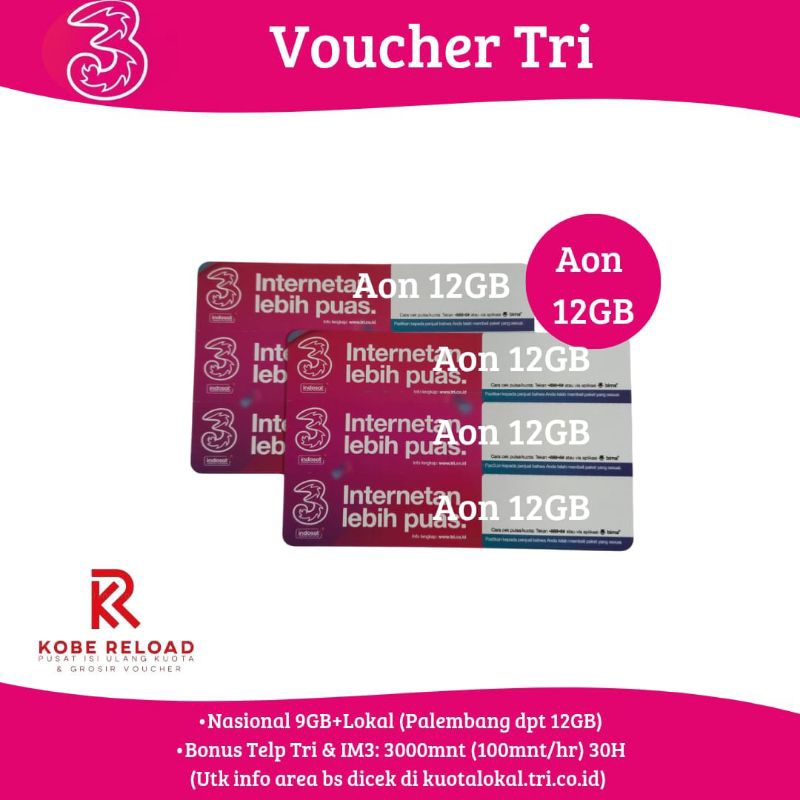 Voucher Tri AON 9GB (12GB)