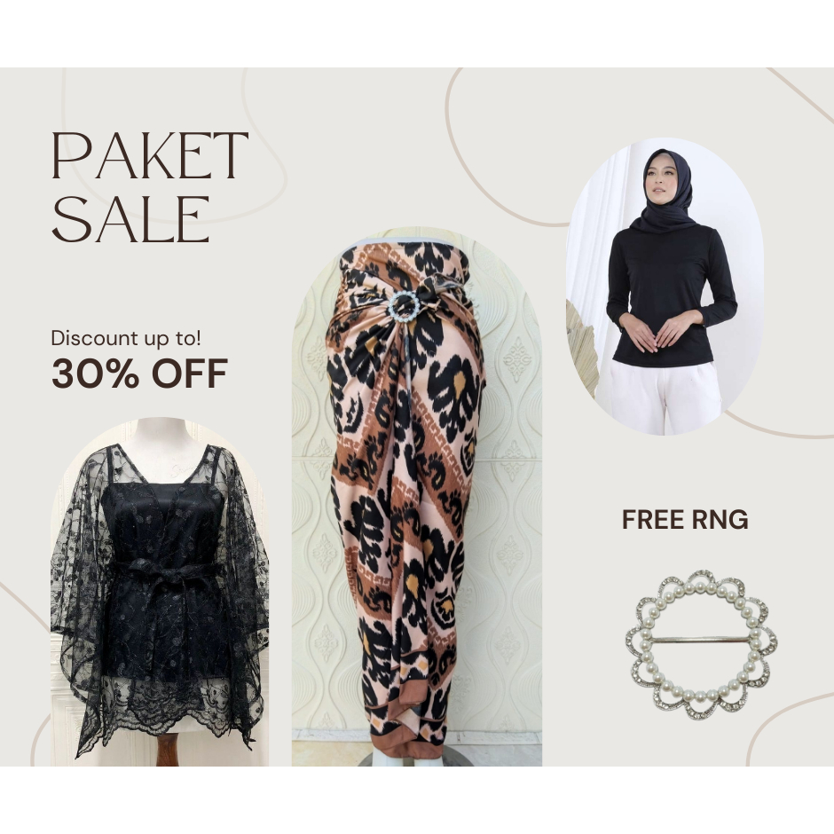 SALE TERLARIS  Paket 3in1 One set  Setelan Kebaya Hijab Setelan Kebaya Modern Pesta Wisuda Mewah Baj