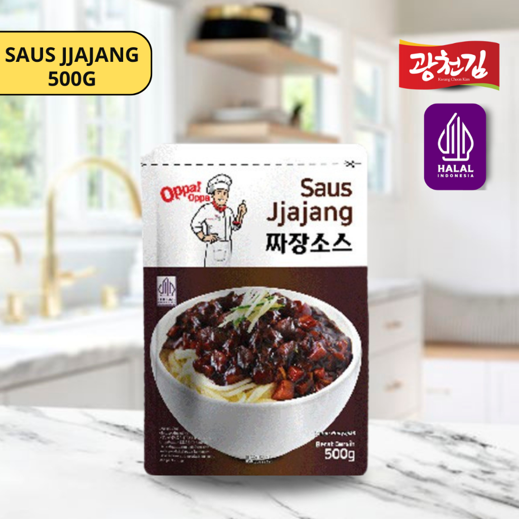 

KC. Saus Jjajang Halal Pasta Kedelai Hitam 500g Saus jjajangmyeon Oppa!Oppa