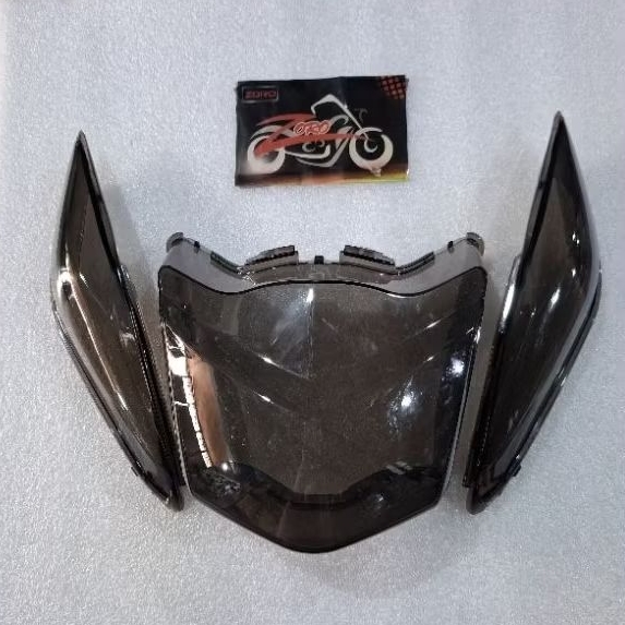 KLSUS MIKA KACA LAMPU DEPAN + MIKA SEIN DEPAN BEAT KARBU 1 SET SMOKE RIBEN ZORO