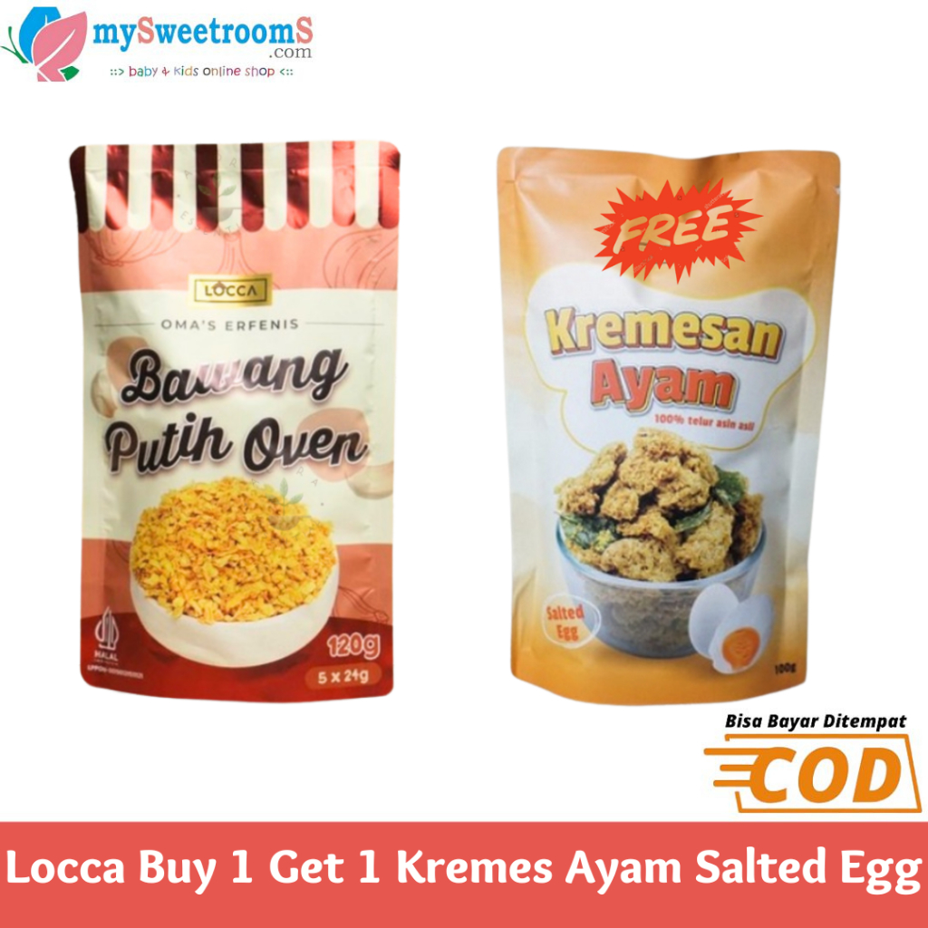 

BUY 1 GET 1 LOCCA KREMES AYAM SALTED EGG Locca - Bawang Putih Oven 120g