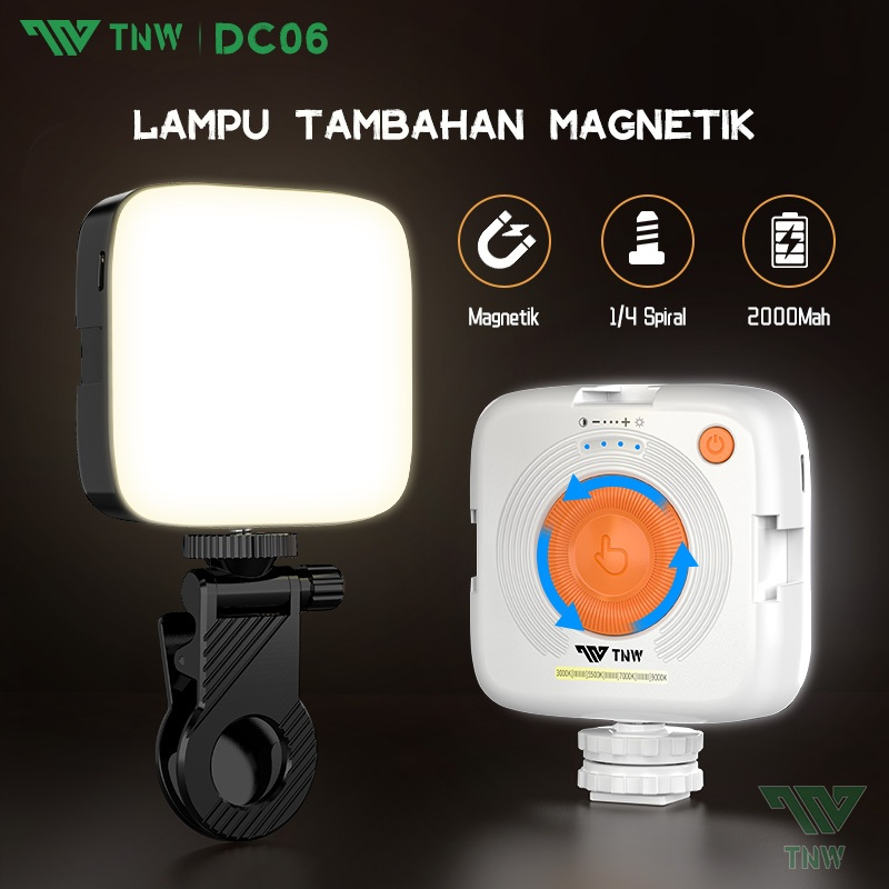 TNW DC06 Portable Selfie Light Lampu Led Video Light Mini Clip Fill Light Lampu Foto Lamp Hp Vlog Vi