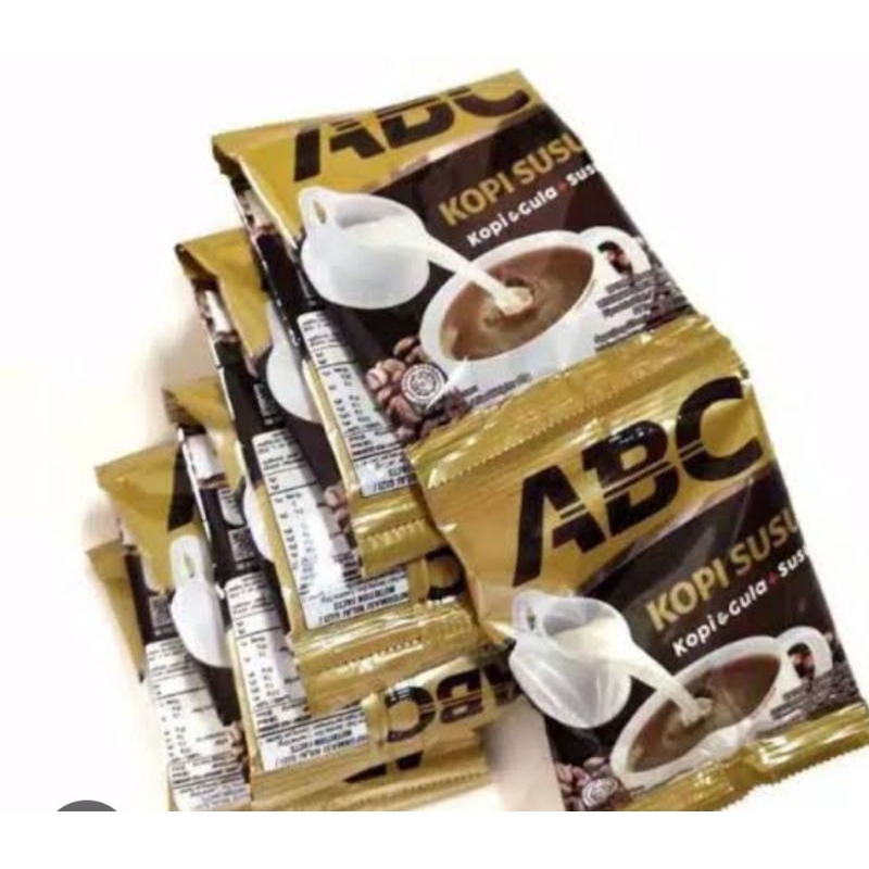 

kopi abc susu 1 renceng isi 10 × 30 gr
