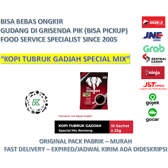 

Kopi Tubruk Gadjah Manis Special Mix renceng isi 10 Sachet @25gr