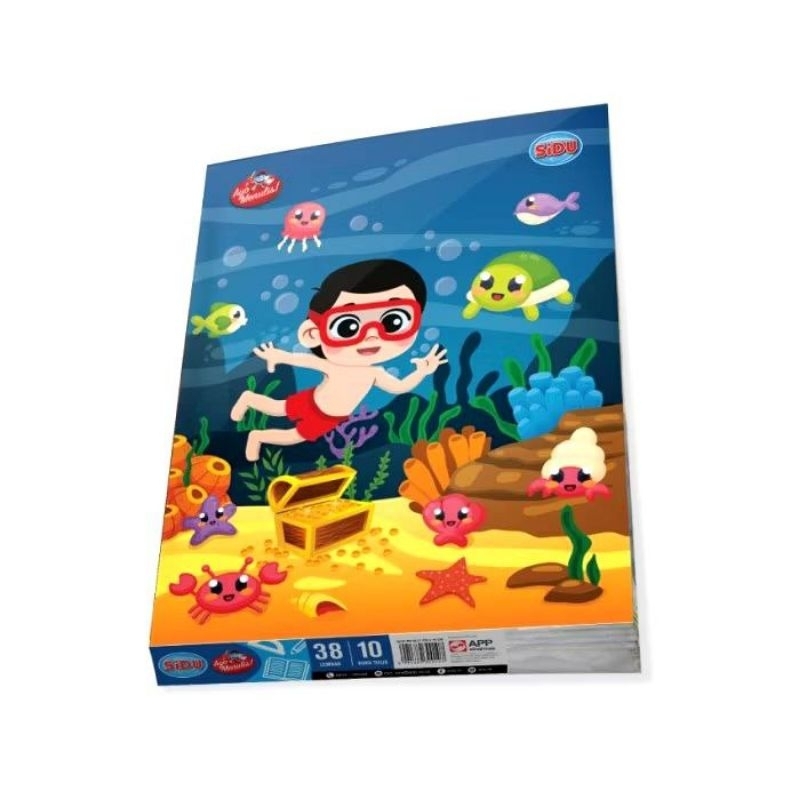 

Buku Tulis SIDU Sinar Dunia 38 Lembar 1 Pak Isi 10 Buku Motif Random