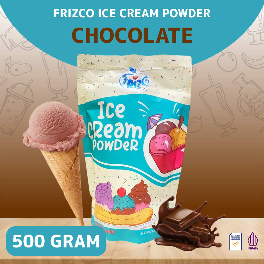 

Bubuk Es Krim Hard Ice Cream Frizco Rasa Cokelat 500 Gram