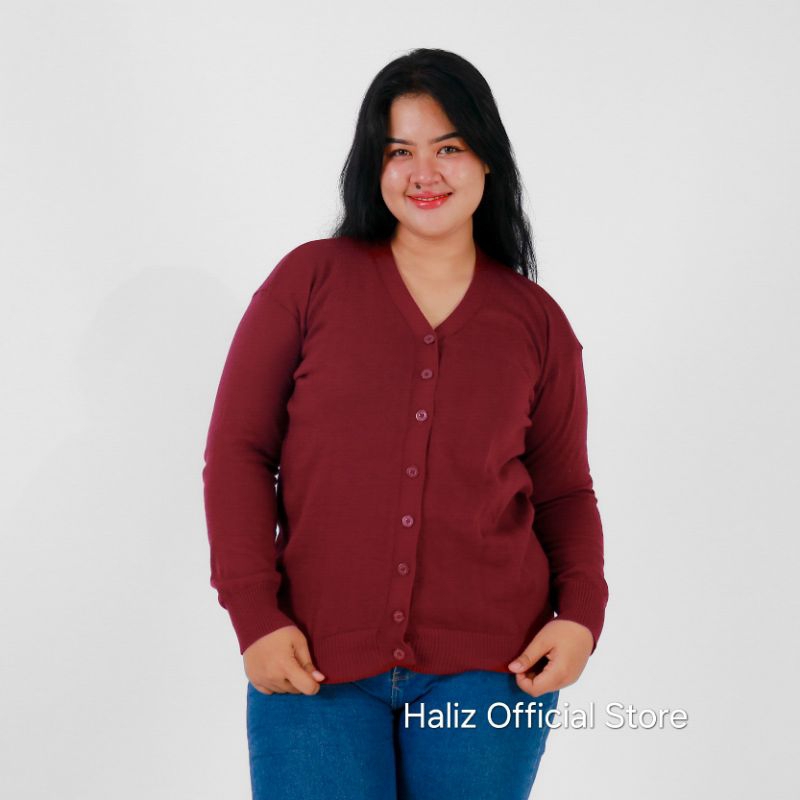 Haliz Lucy - Cardigan Oversize Wanita | Jumbo Ld 120 - 140 cm sweater kekinian
