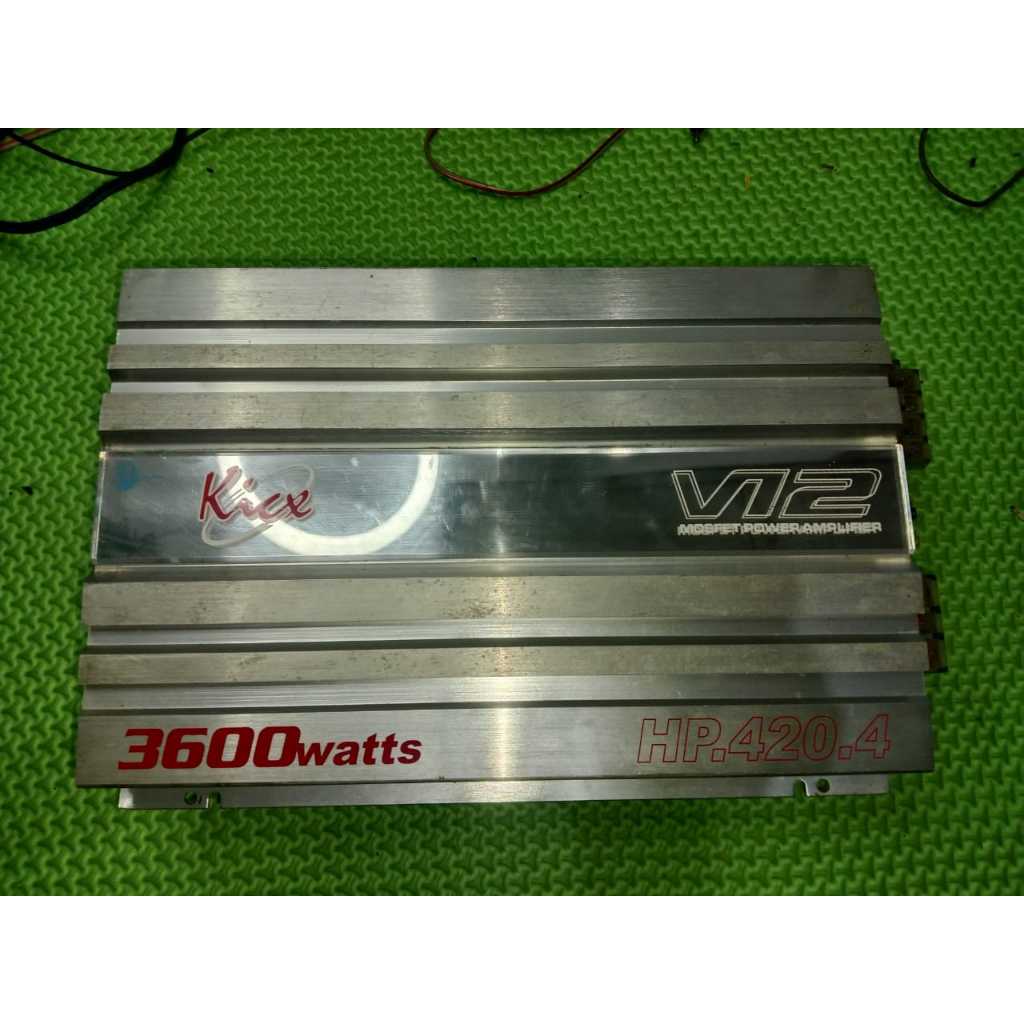 Power KICK HP.420.4 Channel Silver. Power Audio Mobil 4 Channel Murah. Kondisi Bekas.