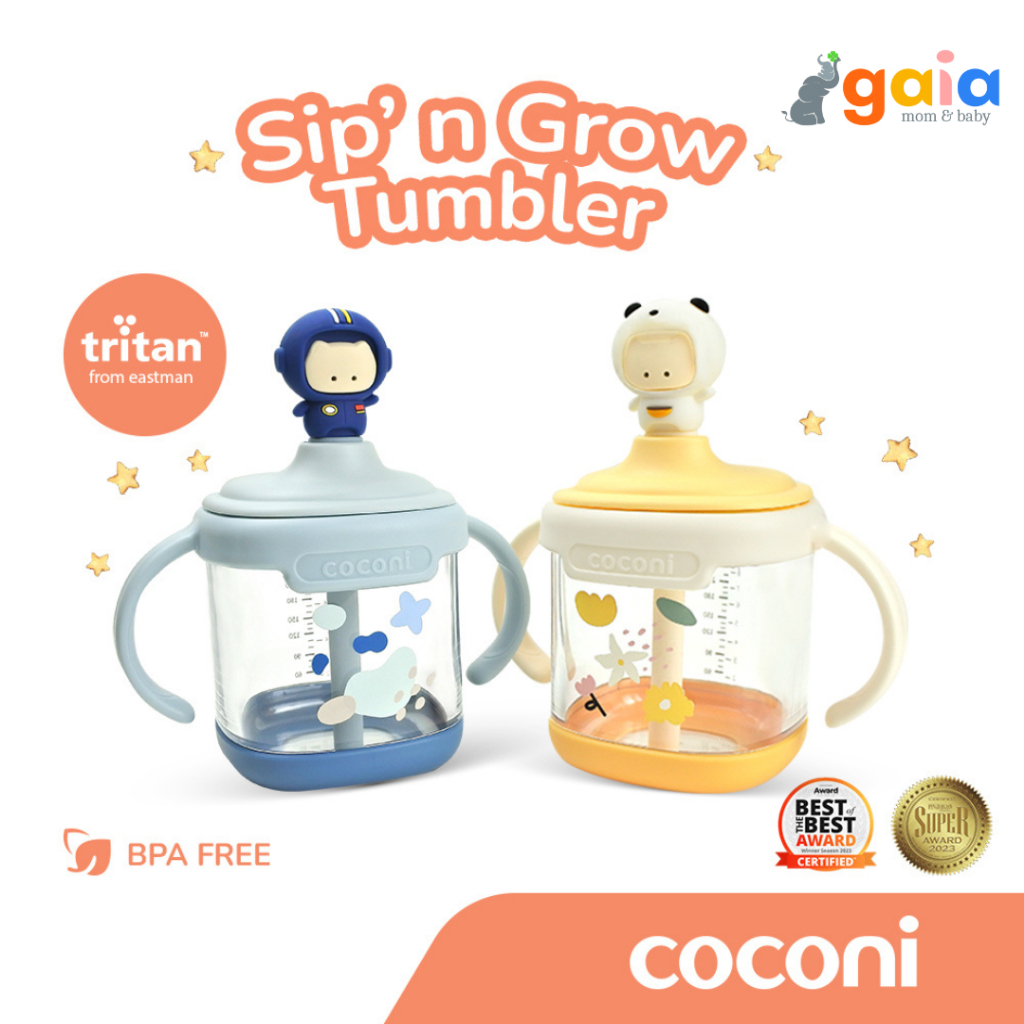 Coconi Sip' n Grow Tumbler 260ml  Sippy Cup | Gelas Susu Anak Sedotan