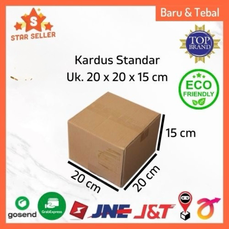 

Dienzpro/Packaging topi Kardus Box Karton Kotak Dus Packing Topi Polos Murah Uk. 20x20x15 Tebal 3 mm