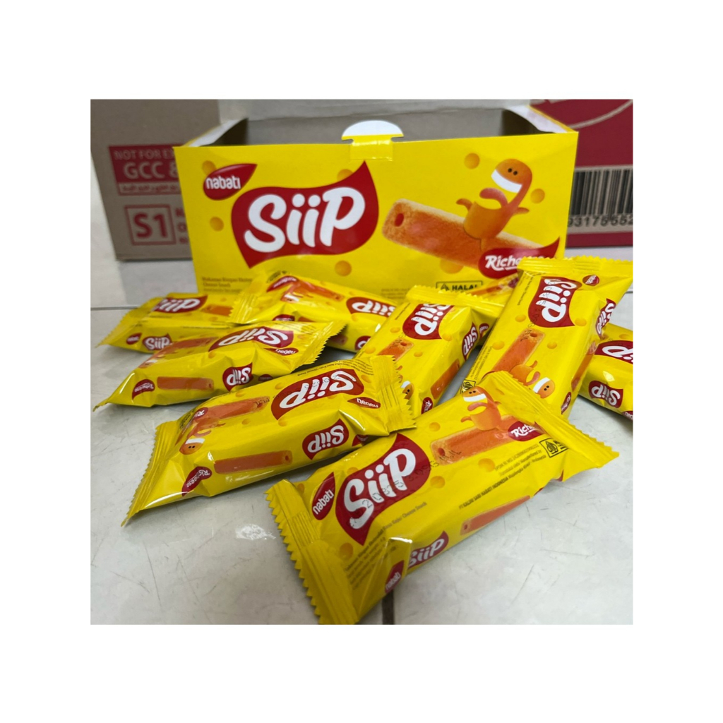 

Nabati Siip Snack Stick rasa Keju / Cheese Snack 4 g per pcs