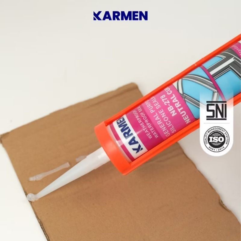 Lem kaca / Silicone Sealant netral karmen 300ml eropean standart / lem sealant netral / lem botol / 