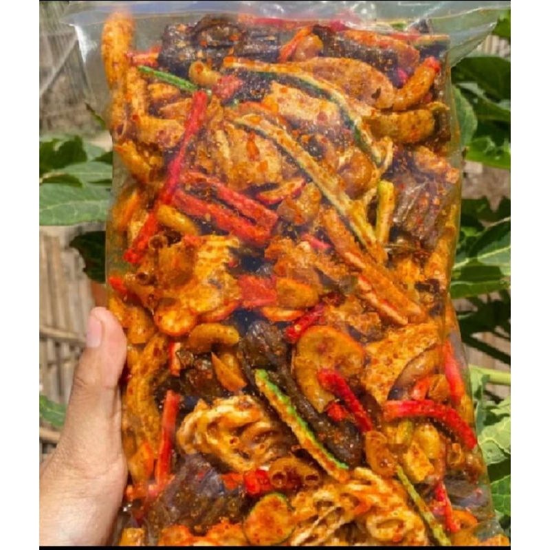 

seblak mix 500grm,seblak viral,seblak kering campur, seblak bantat,seblak pedas