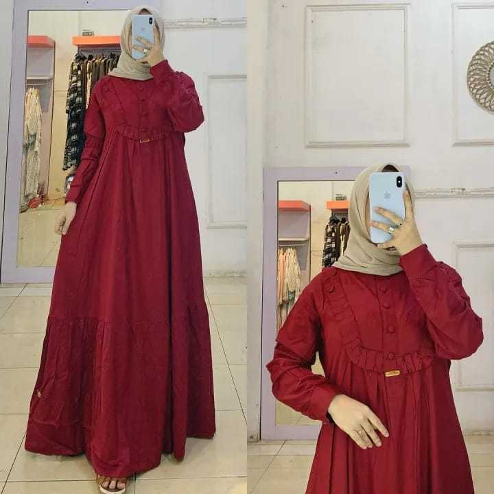 NATALIA Dress Gamis Crinkle Premium Cantik Kekinian / Gamis Terbaru 2025 Modern Mewah