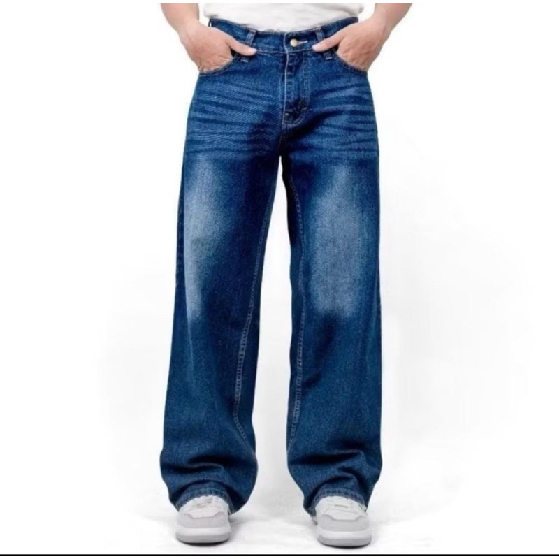 Baggy Jeans Gombrong Denim Skena Outfit denim Celana Jeans