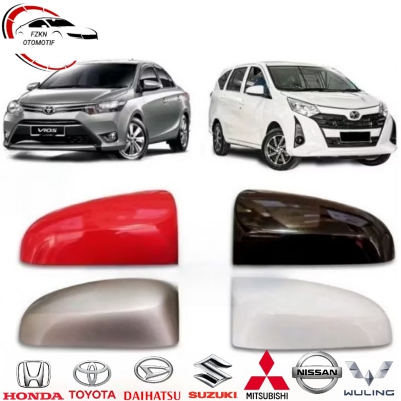 Cover Tutup Spion Mobil Toyota Calya tipe E Sigra Vios Gen3 model polos no Sen Original 2016 - 2024