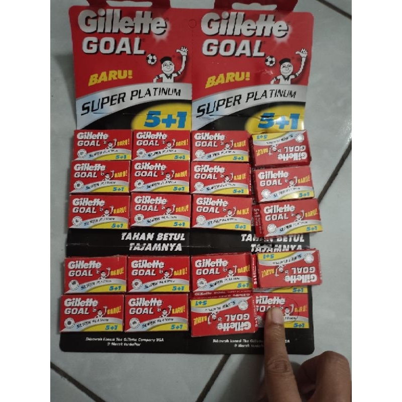 1 Papan Gillette goal super platinum 5+1= isi 6 silet/ Gillette silet super tajam/pisau silet Gillet