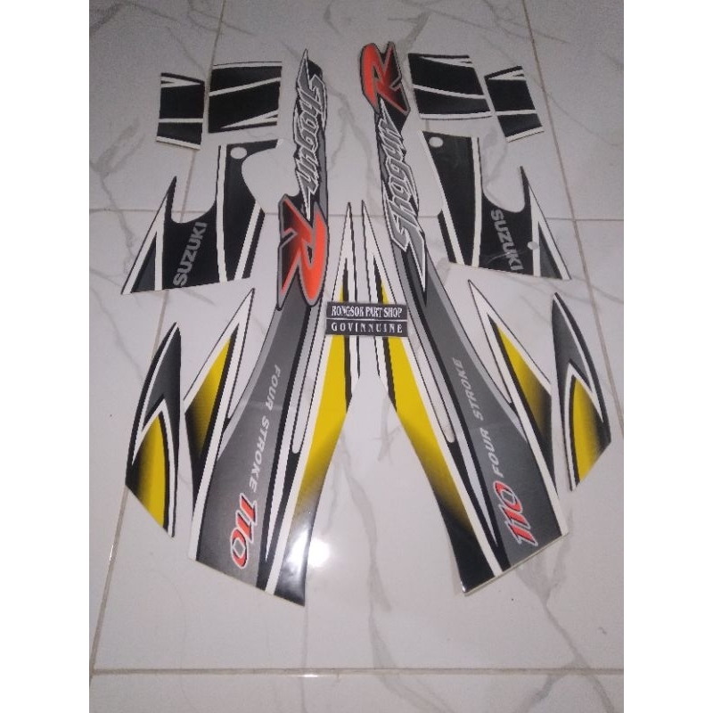 striping stiker sticker lis suzuki shogun r 110 hitam ori asli