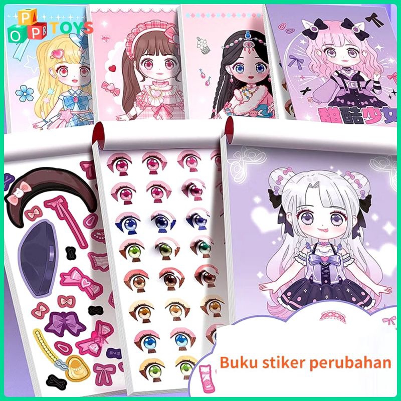 mainan stiker lucu/mainan stiker anak perempuan