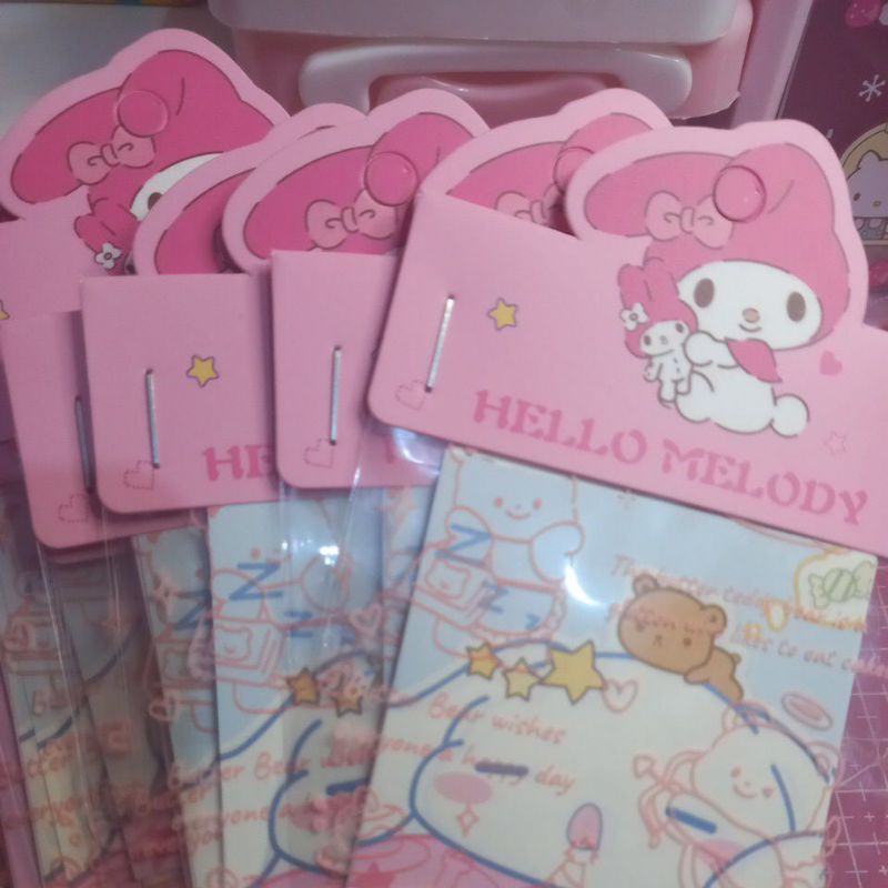 

memopad sanrio isi 10 sama 8