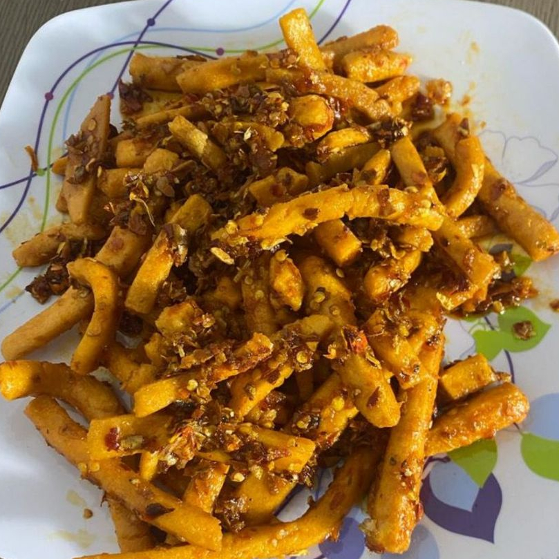 

Cemilan Stik Kakap Gurih Pedas Daun Jeruk - Cemilan Viral