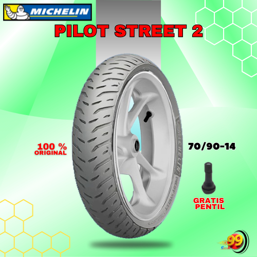 Ban Motor Matic MICHELIN PILOT STREET 2 80/90 Ring 14 Tubeless